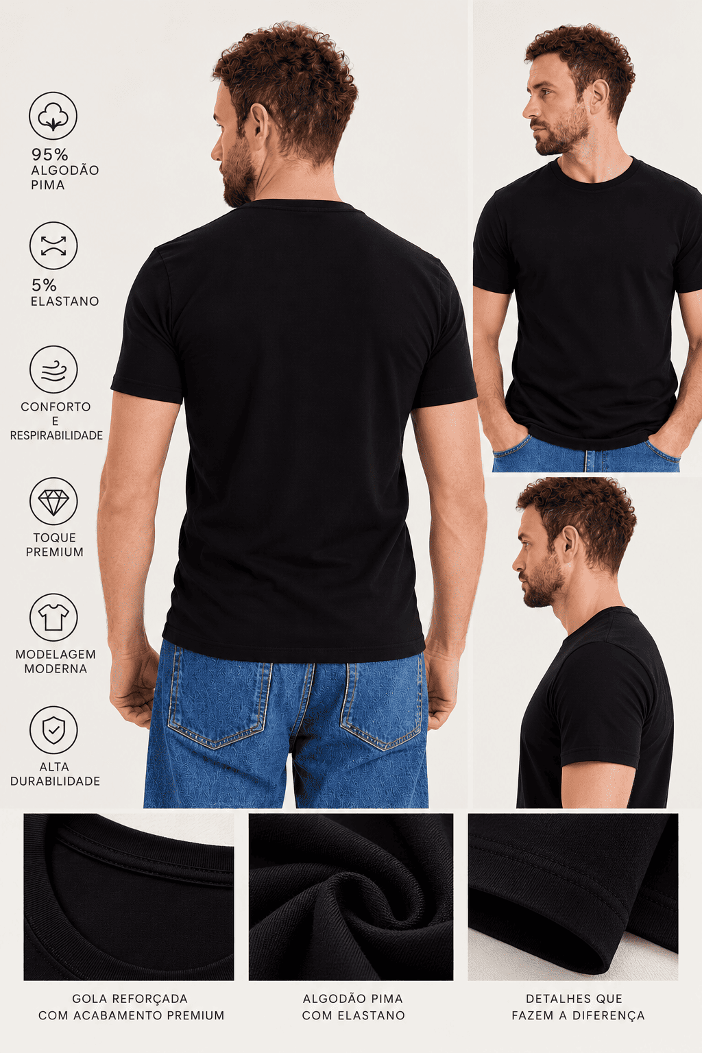 Camiseta Pima Arautus - vista lateral